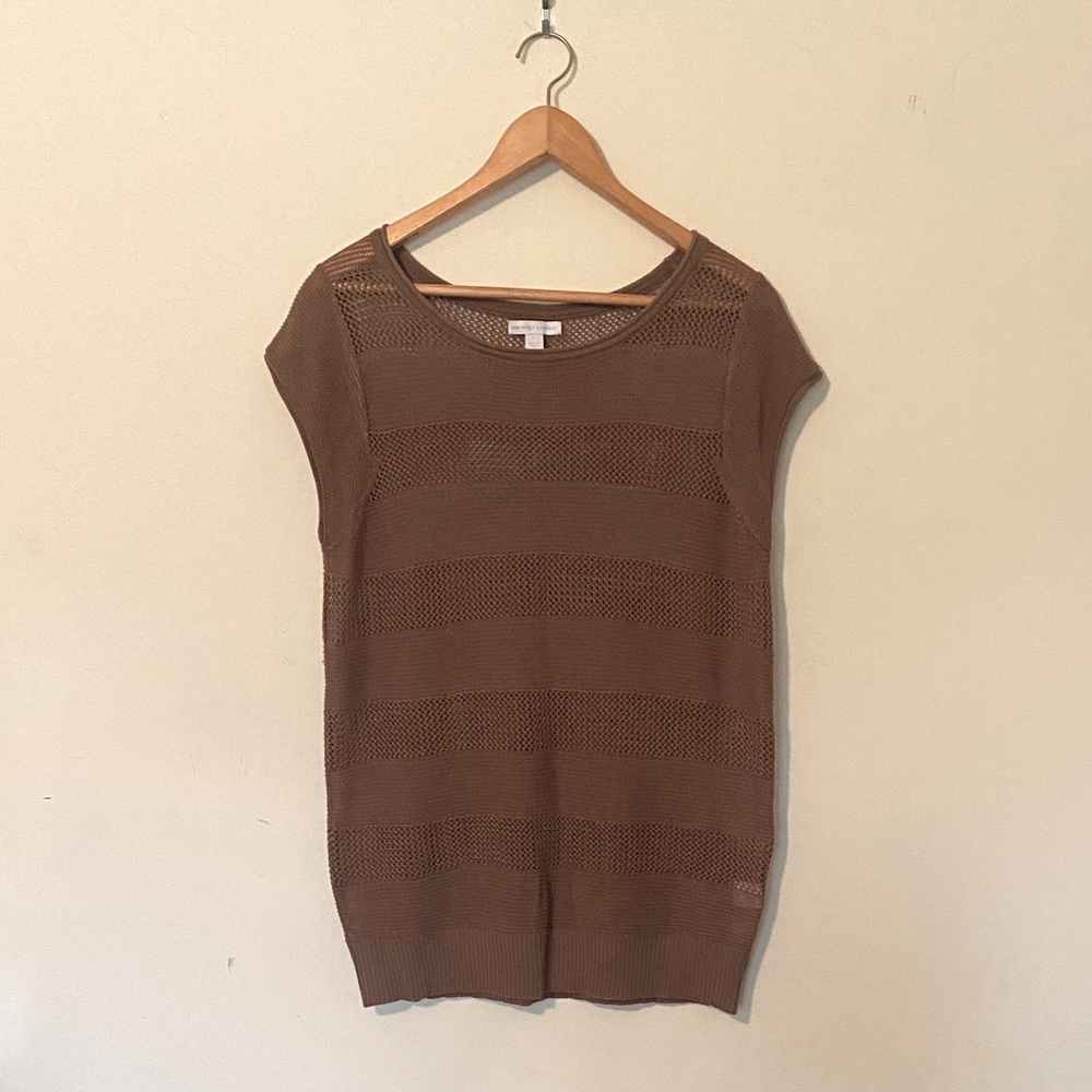 New York & Company Brown Knit Top